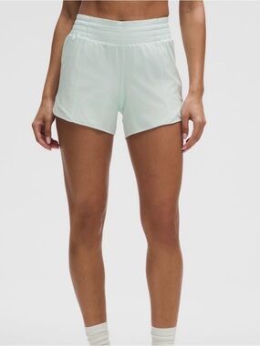 Lululemon Hotty Hot High-Rise 4" Lined Shorts - Mint Green - Size 10